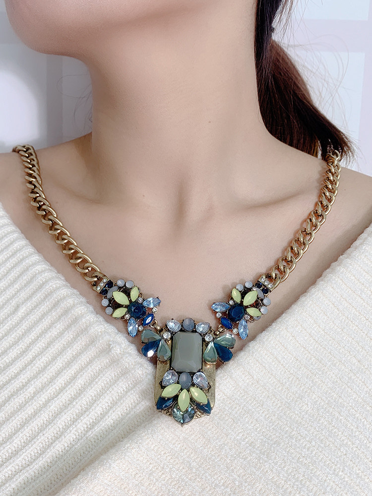 Ethnic Fashion Magazine - Vintage Etnische Stijl Edelsteen Ketting Dames