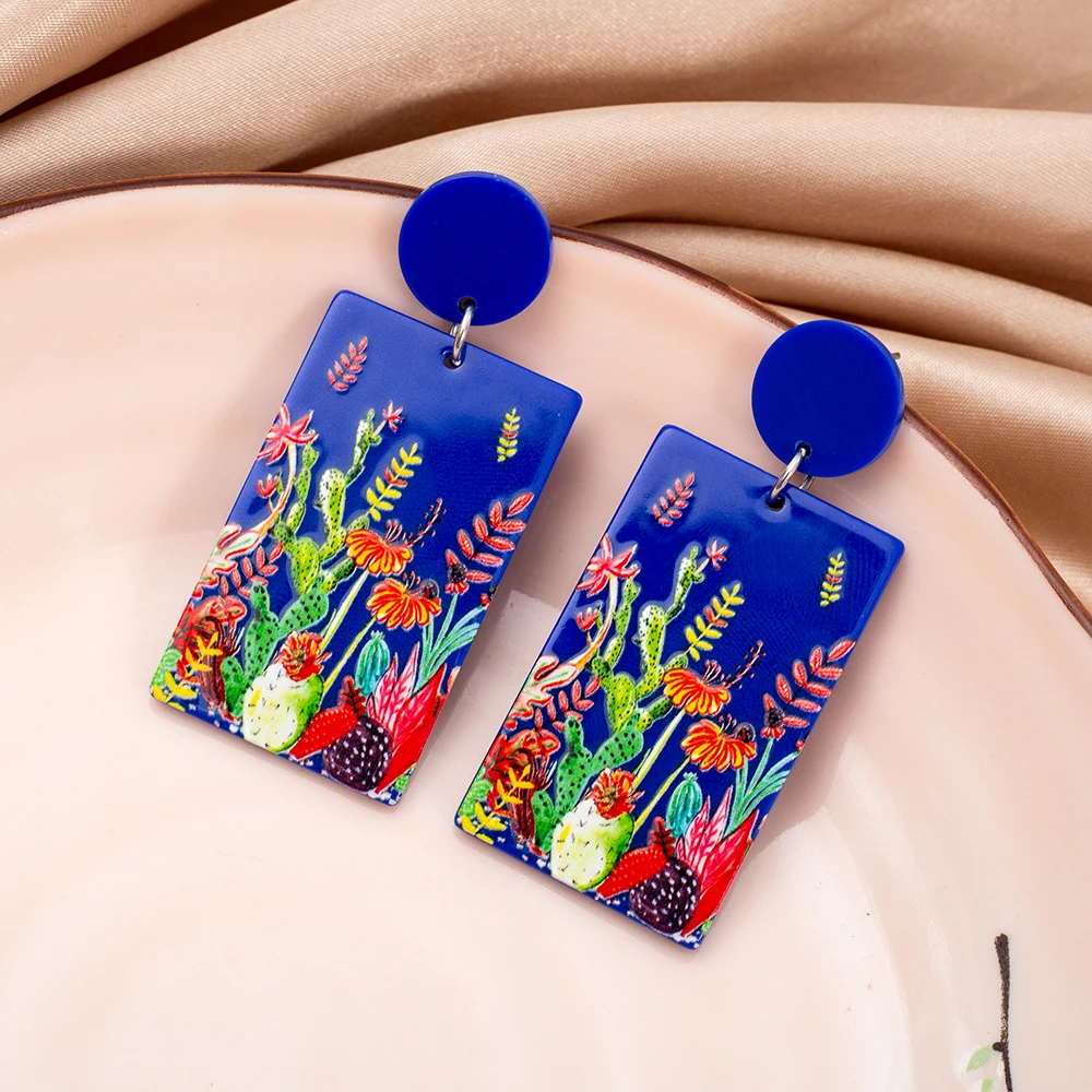 Ethnic Fashion Trends 2026 - Nieuwe Cactus Leaf Relievo Print Blauw