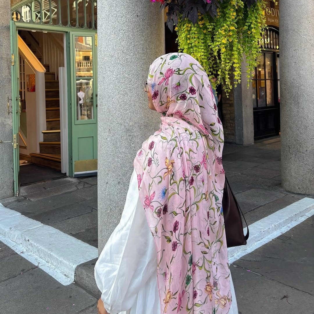 Go Ethnic Fashion - Dames Boheemse bloemen aquarel hijab Ramadan
