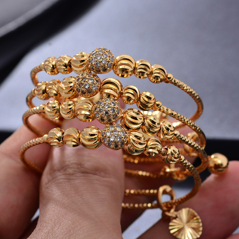 Ethnic Fashion In Dubai - 24K 4 stuks etnische kraal goudkleur