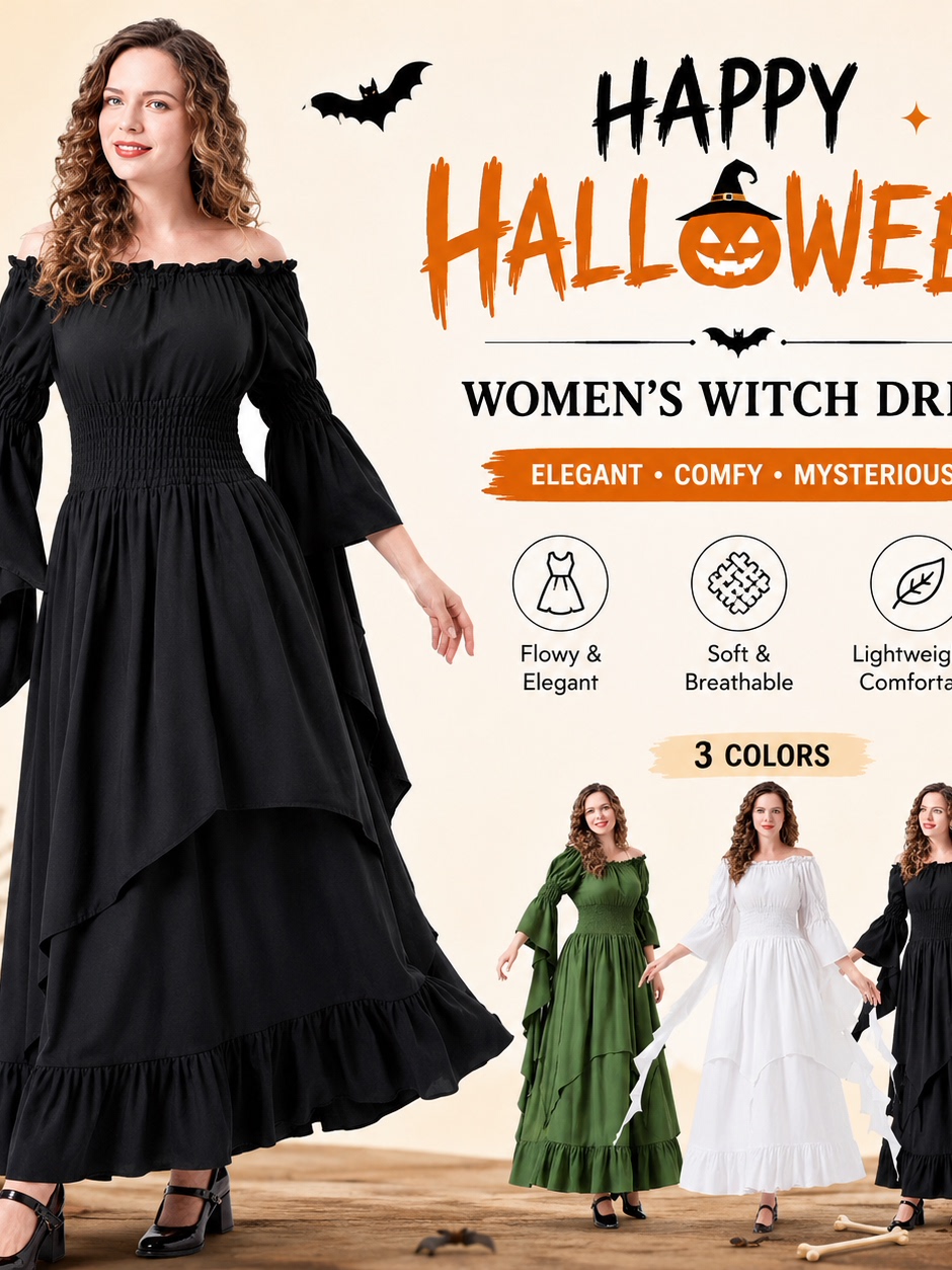 Ethnic Fashion Trends 2026 - Halloween Middeleeuwse Dansjurk Lange Robe Vintage
