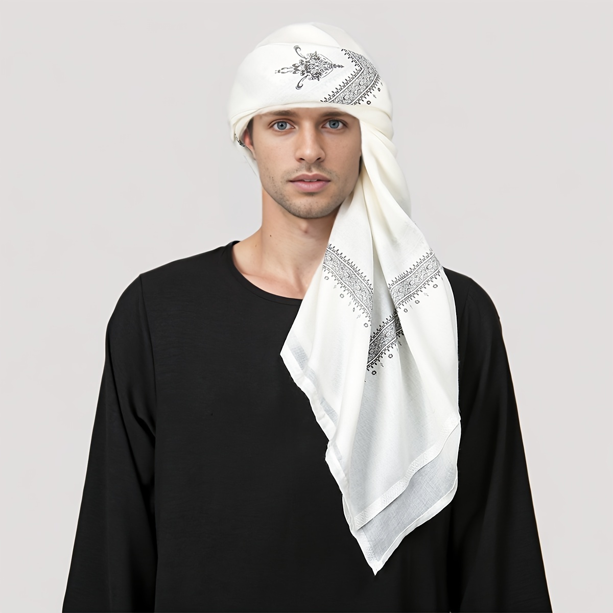 Fashion Ethnic Wear For Men - Etnische retro-gestreepte hoofdsjaal voor heren, casual