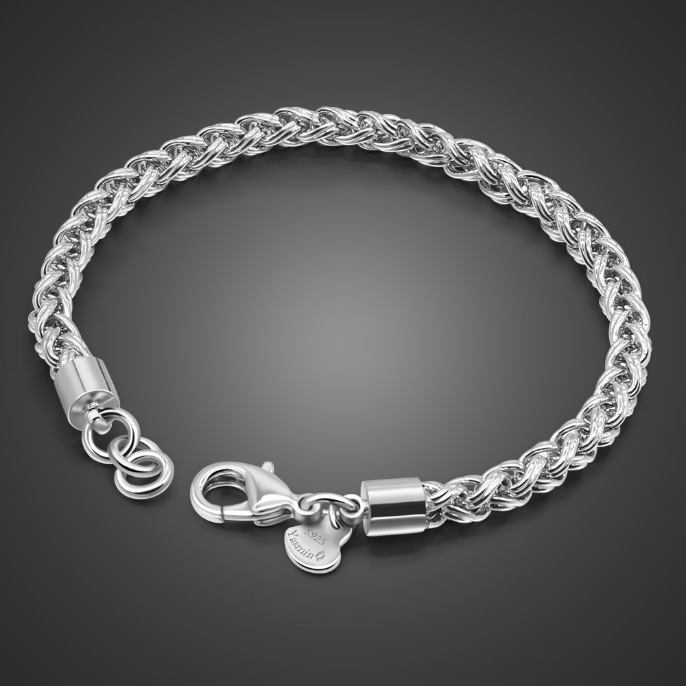 Fashion Ethnic Wear For Men - Heren massief 925 sterling zilveren armband