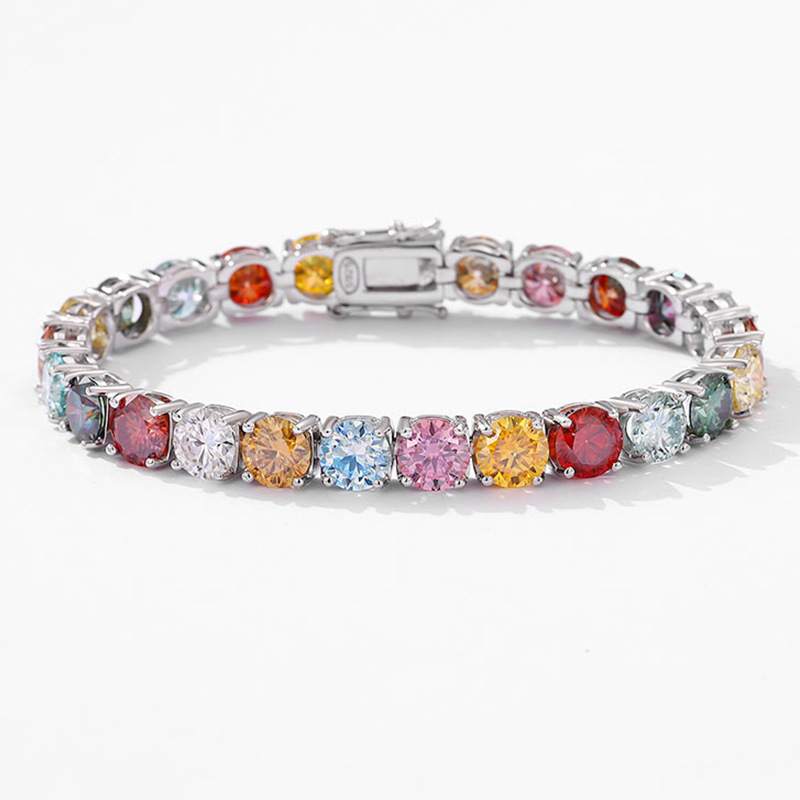 Ethnic Fashion Trend - Dopamine kleur moissanite platina PT950 armband