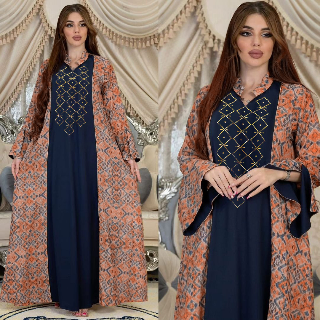 Ethnic Fashion In Dubai - Xqy500264 Etnische Kleding, Modieus Geprint Kleurblok