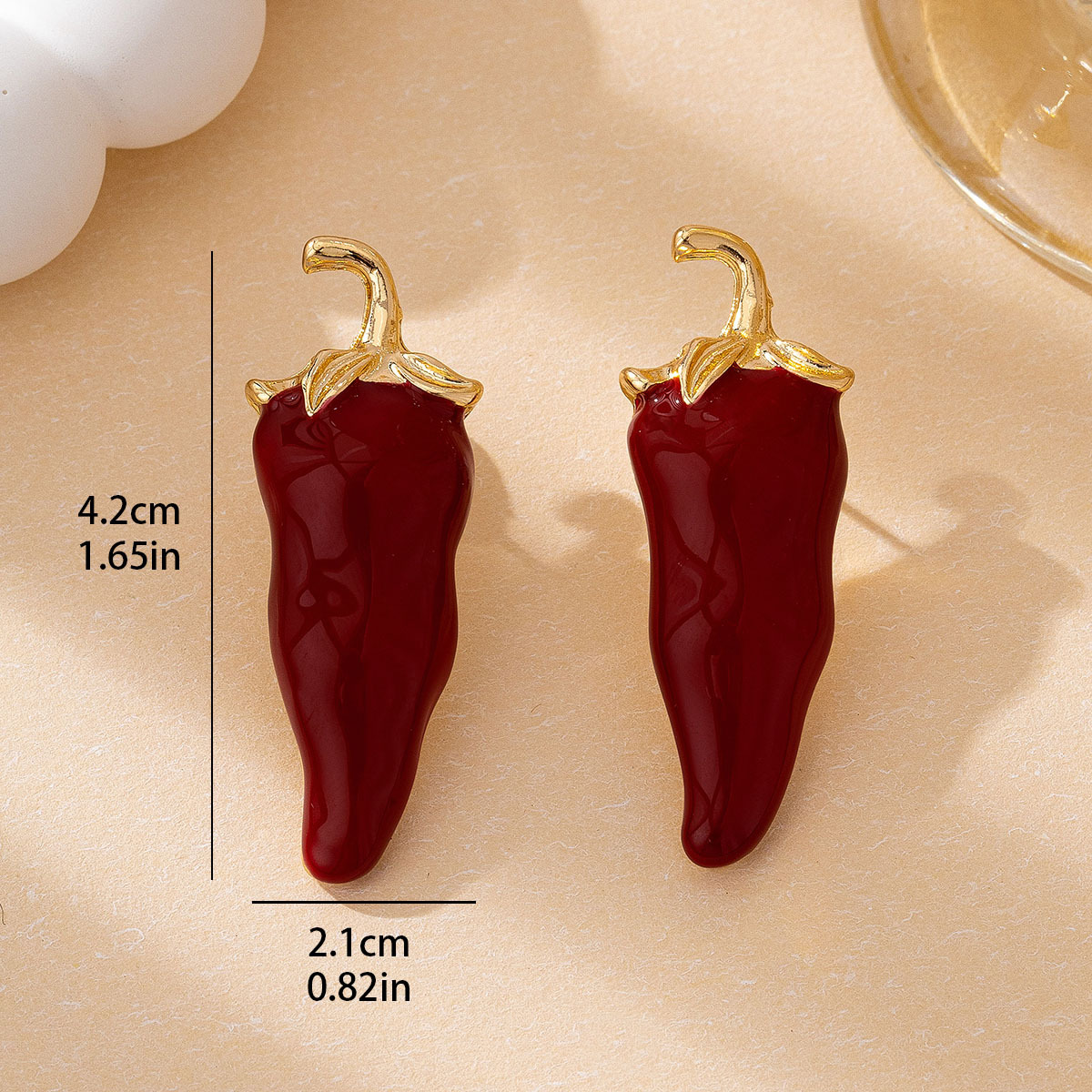 Ethnic Chic Fashion - Eigenzinnige Chili Stud Oorbellen Dames Retro