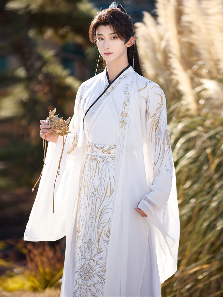Donkerzwarte print heren Hanfu - Ethnic Fashion Wear recensie en prijs