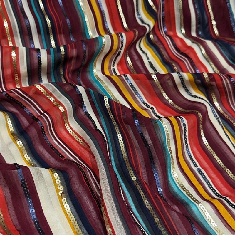 Kleurrijk gestreept geborduurd - Ethnic Fashion Design recensie en prijs