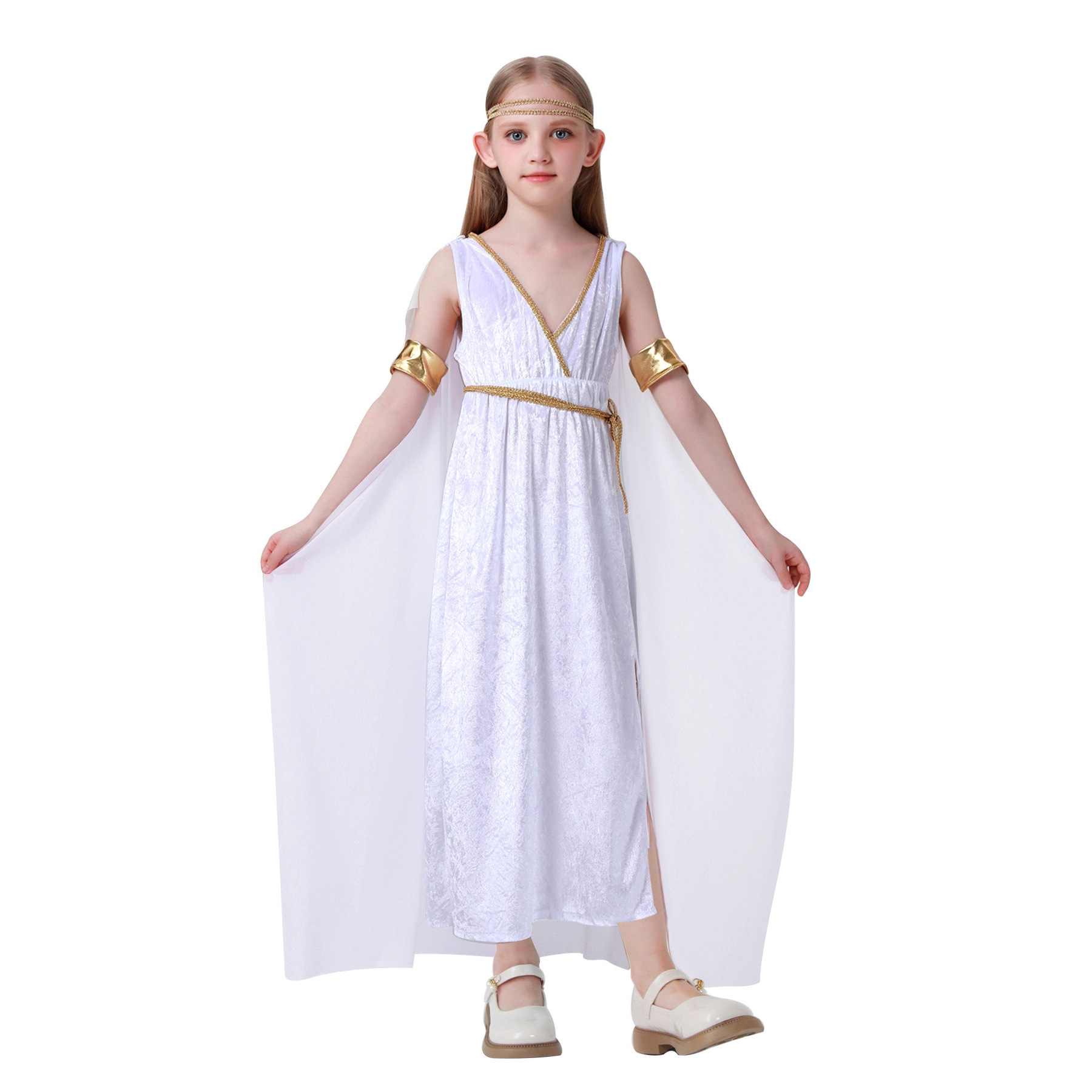 Witte godinnenkostuumjurk met  - Ethnic Fashion Wear recensie en prijs