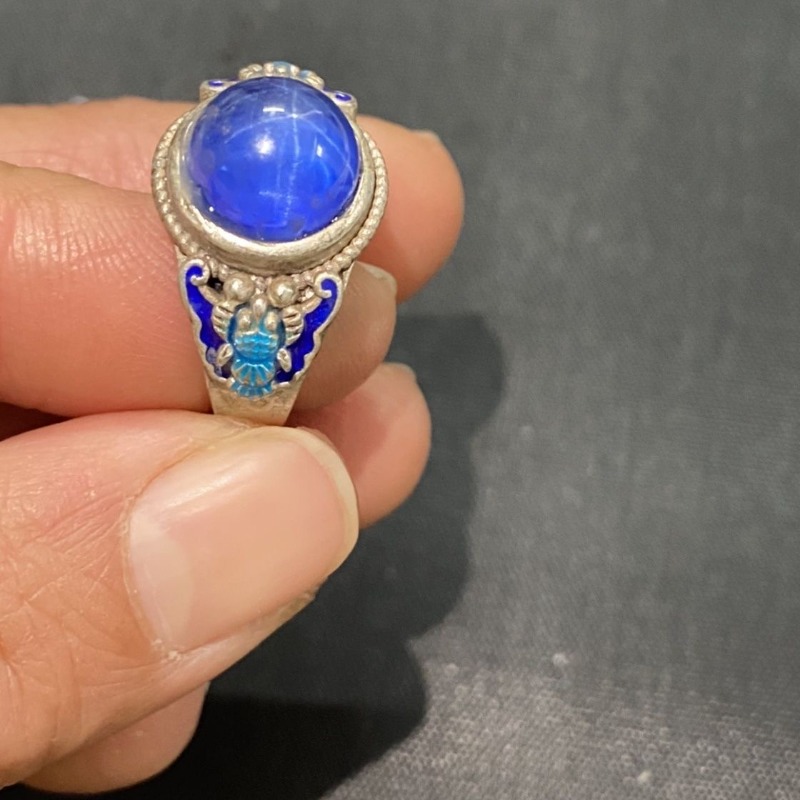 Etnische Cloisonne open ring,  - Fashion Ethnic Wear For Men recensie en prijs