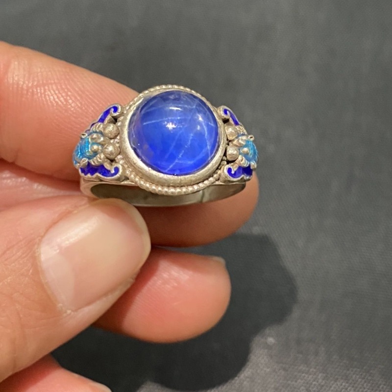 Etnische Cloisonne open ring,  - Fashion Ethnic Wear For Men recensie en prijs