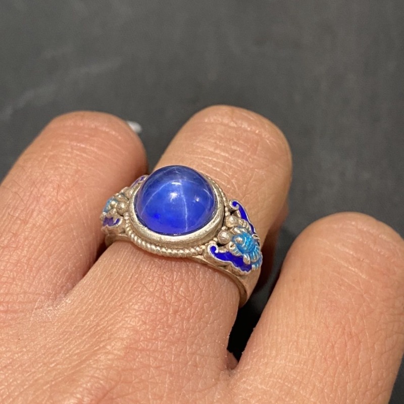 Etnische Cloisonne open ring,  - Fashion Ethnic Wear For Men recensie en prijs