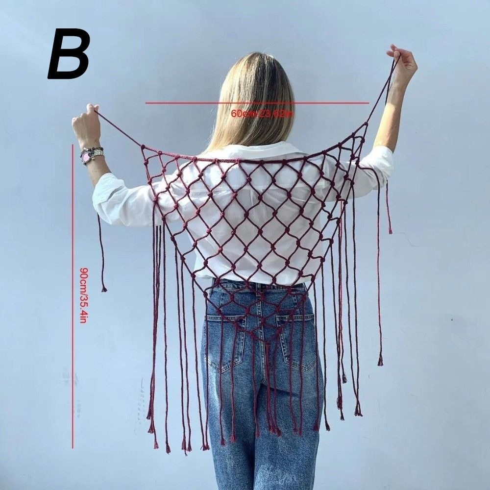 Boheemse netgeweven franjesjaa - Ethnic Fashion Design recensie en prijs