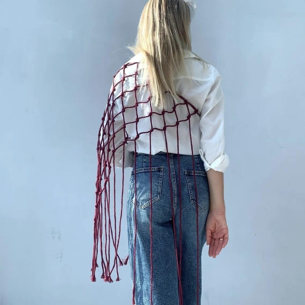 Boheemse netgeweven franjesjaa - Ethnic Fashion Design recensie en prijs