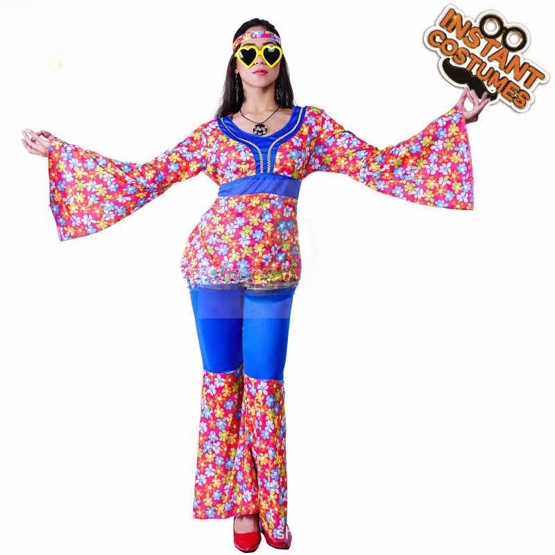 Dames hippiekostuum met grote  - Ethnic Fashion Trend recensie en prijs